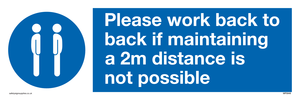 MP6033: Please work back to back if maintaining 2m distance is not possible