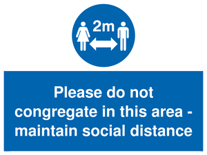 MP6035: Please do not congregate in this area - maintain social distance