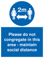 MP6035: Please do not congregate in this area - maintain social distance
