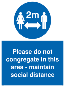 MP6035: Please do not congregate in this area - maintain social distance