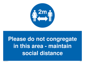 MP6035: Please do not congregate in this area - maintain social distance