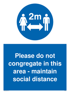 MP6035: Please do not congregate in this area - maintain social distance