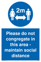 MP6035: Please do not congregate in this area - maintain social distance