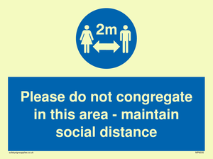 MP6035: Please do not congregate in this area - maintain social distance