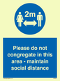 MP6035: Please do not congregate in this area - maintain social distance