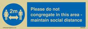 MP6035: Please do not congregate in this area - maintain social distance