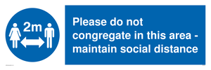 MP6035: Please do not congregate in this area - maintain social distance