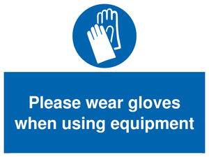 MP6046: Please wear gloves when using equipment