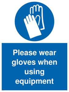 MP6046: Please wear gloves when using equipment
