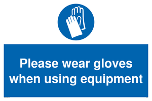 MP6046: Please wear gloves when using equipment