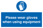 MP6046: Please wear gloves when using equipment