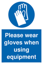 MP6046: Please wear gloves when using equipment
