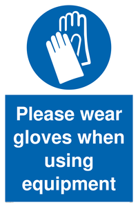 MP6046: Please wear gloves when using equipment