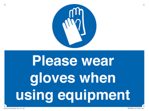 MP6046: Please wear gloves when using equipment