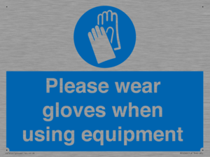 MP6046: Please wear gloves when using equipment