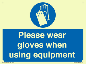 MP6046: Please wear gloves when using equipment