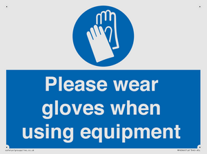 MP6046: Please wear gloves when using equipment
