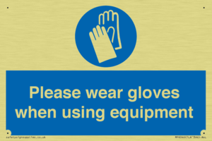 MP6046: Please wear gloves when using equipment