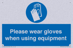 MP6046: Please wear gloves when using equipment