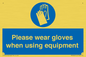 MP6046: Please wear gloves when using equipment