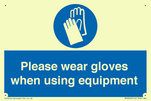 MP6046: Please wear gloves when using equipment