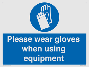 MP6046: Please wear gloves when using equipment