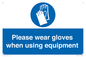 MP6046: Please wear gloves when using equipment
