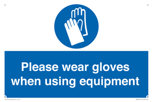 MP6046: Please wear gloves when using equipment