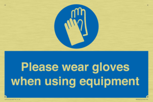MP6046: Please wear gloves when using equipment