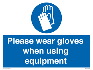 MP6046: Please wear gloves when using equipment