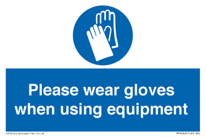 MP6046: Please wear gloves when using equipment
