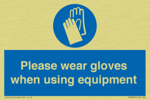 MP6046: Please wear gloves when using equipment