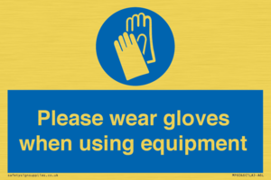 MP6046: Please wear gloves when using equipment