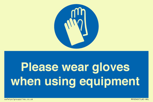MP6046: Please wear gloves when using equipment
