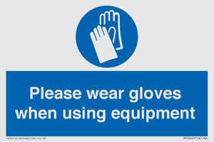 MP6046: Please wear gloves when using equipment