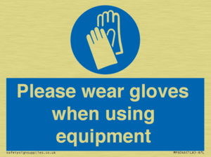 MP6046: Please wear gloves when using equipment