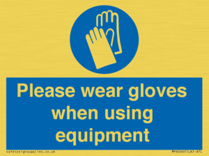 MP6046: Please wear gloves when using equipment