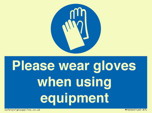 MP6046: Please wear gloves when using equipment