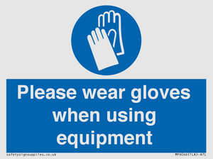 MP6046: Please wear gloves when using equipment