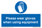 MP6046: Please wear gloves when using equipment