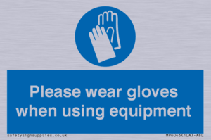 MP6046: Please wear gloves when using equipment