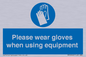 MP6046: Please wear gloves when using equipment