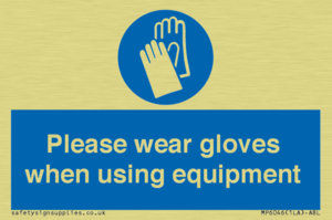 MP6046: Please wear gloves when using equipment