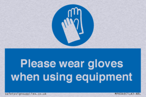 MP6046: Please wear gloves when using equipment