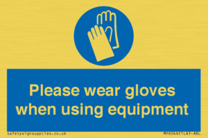 MP6046: Please wear gloves when using equipment