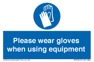 MP6046: Please wear gloves when using equipment