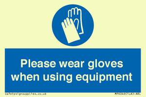 MP6046: Please wear gloves when using equipment