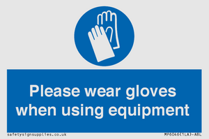 MP6046: Please wear gloves when using equipment