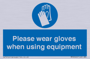 MP6046: Please wear gloves when using equipment