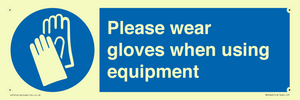MP6046: Please wear gloves when using equipment